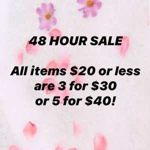 48 HOUR FLASH SALE